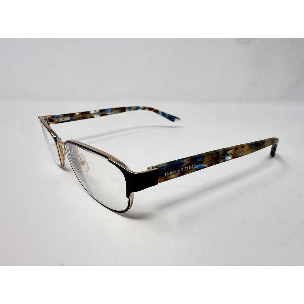 Juicy Couture JU223 09Q Eyeglass Frames Only 53-17-135 Brown Blue Tortoise